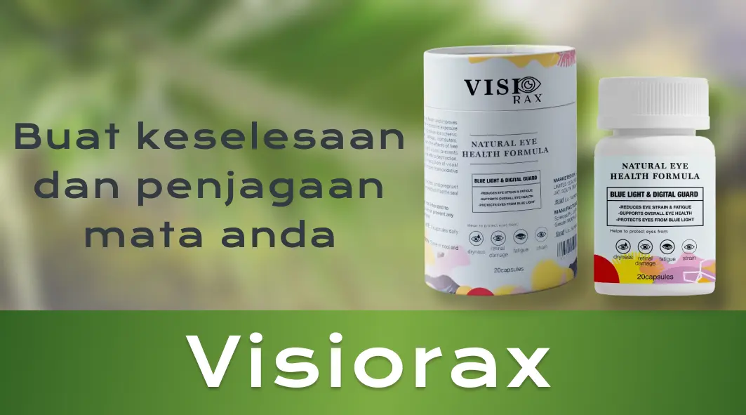 Bekas Visiorax dengan kapsul kesihatan mata