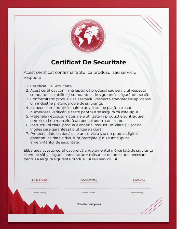 certificat de securitate