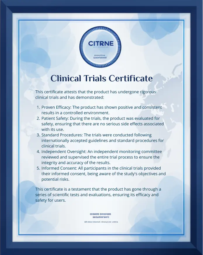 Clinical Trial Approval Certificate