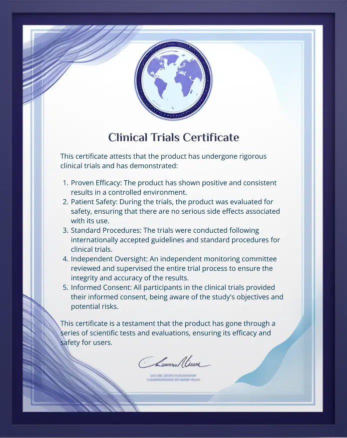 Certificate for Clinical Trials