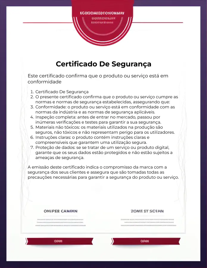 Certificado de Segurança