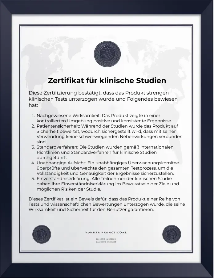 Klinisches Testzertifikat