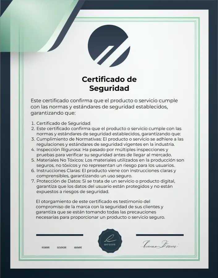 Certificado de seguridad