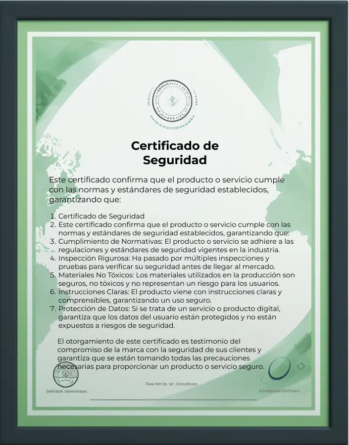 Certificado de seguridad