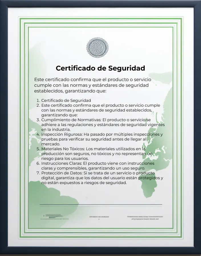 Certificado de seguridad