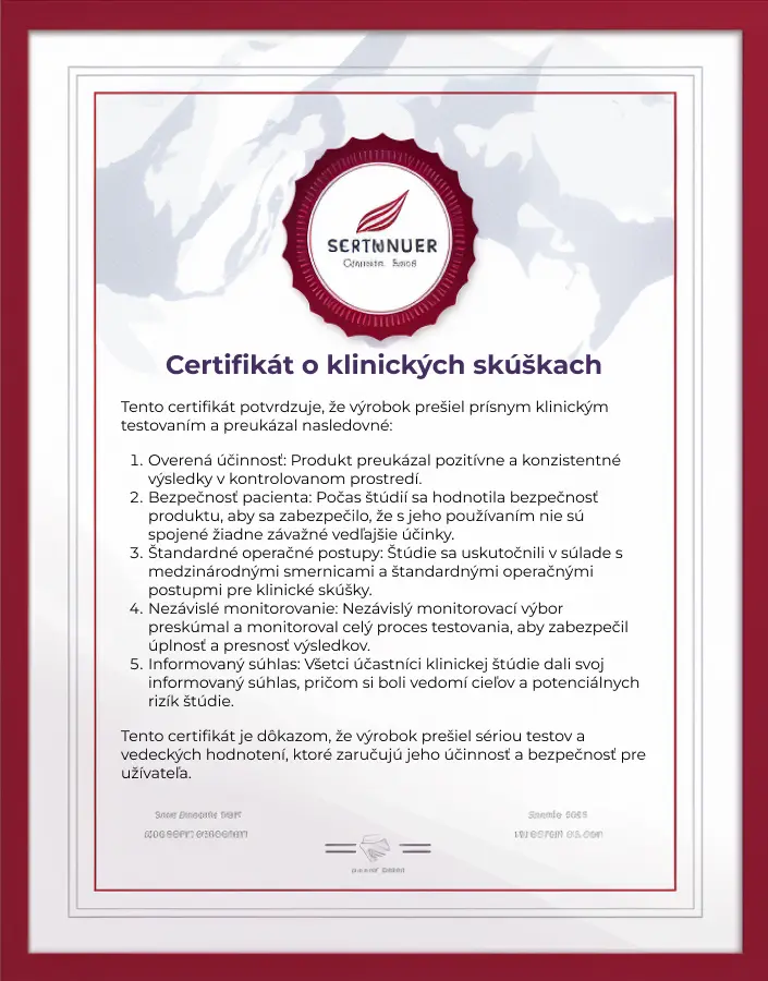 certifikát klinických skúšok