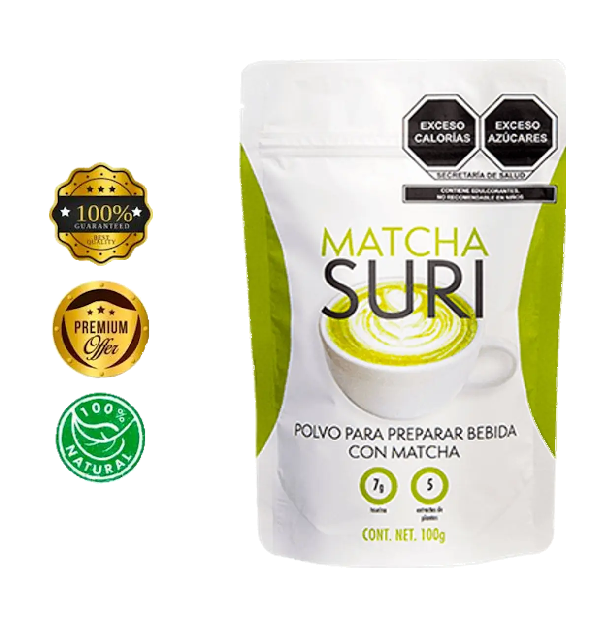 Envase del producto Matcha Suri