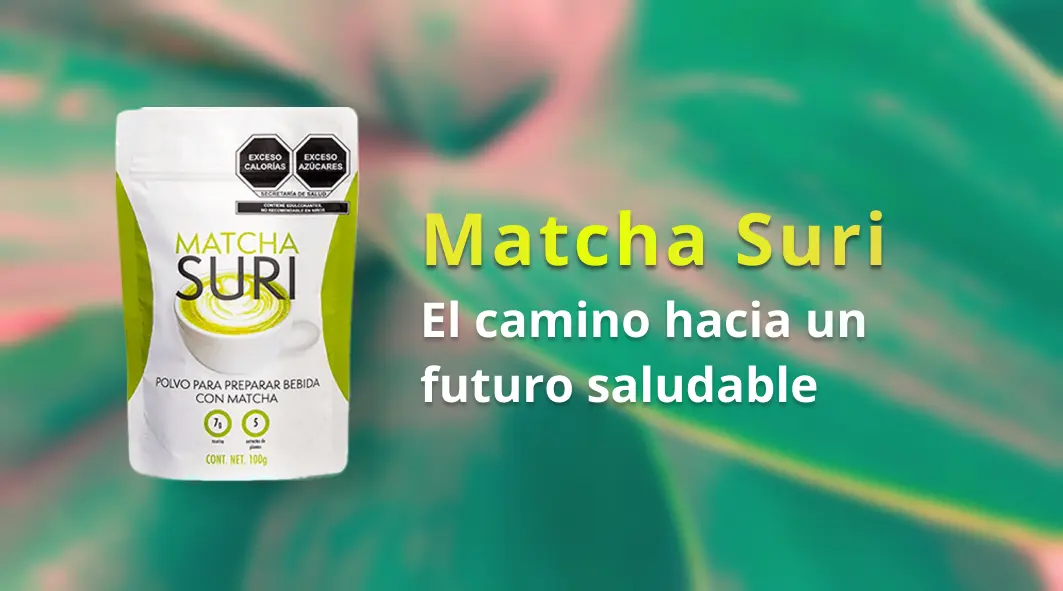 Detalle del empaque de Matcha Suri