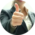 Woman giving thumbs up