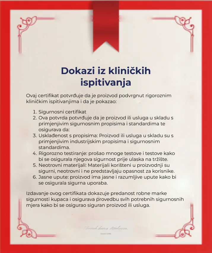 certifikat za klinička ispitivanja