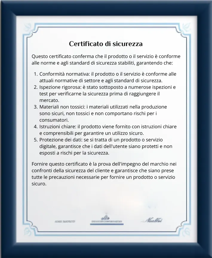 certificato di sicurezza