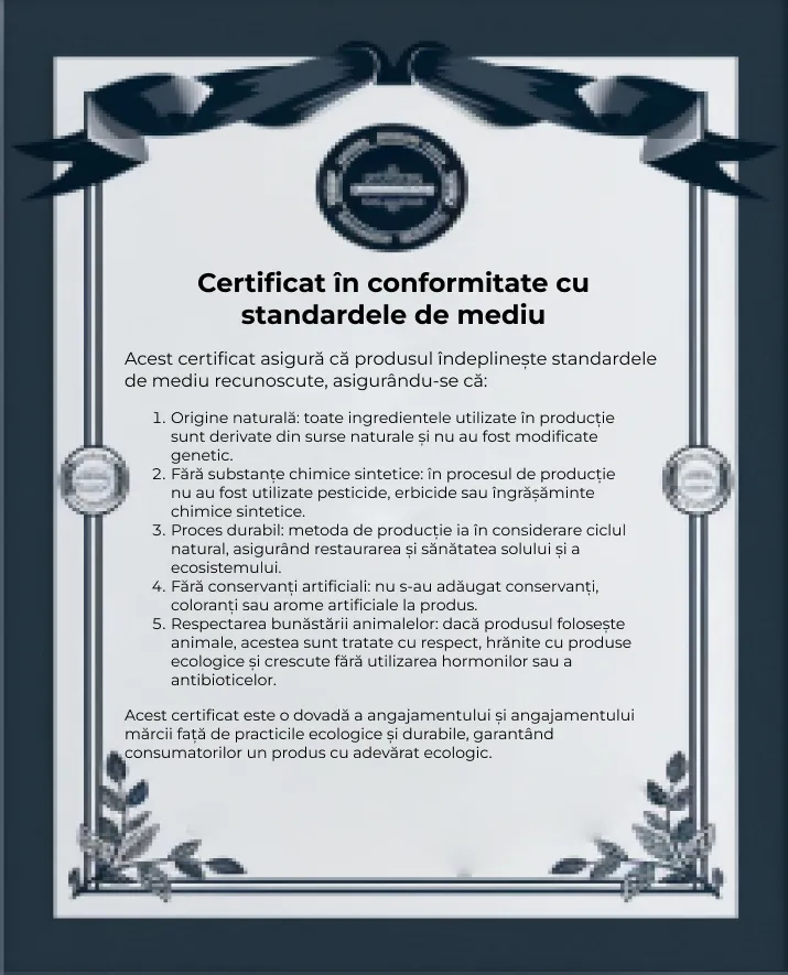 certifikát zhody s organickými štandardmi